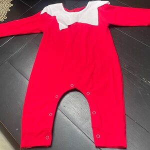 New Red & White Holiday Outfit w/Hat Baby Santa Clause Costume 12-18 months